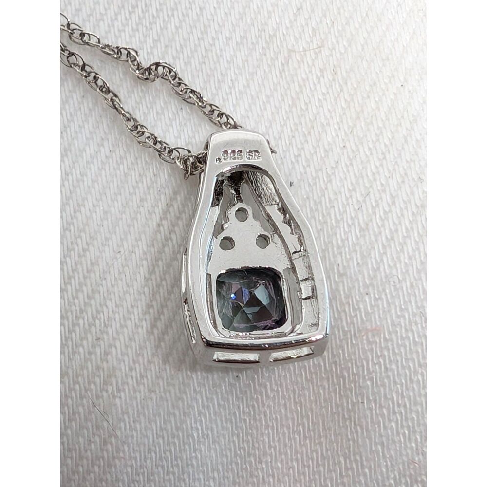 Vintage Mystic Topaz Sterling Silver Necklace, Ring, & Earring Set - Picture 3 of 11